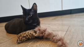 NIEUW/ Snuffelzakje  Wild animals met staart (gevuld met catnip én valeriaan)