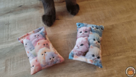 NIEUW/ 2 snuffelzakjes Fantasy cat+ roze (gevuld met matatabi)