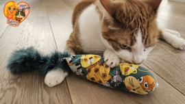 Snuffelzakje Kat met Fladderstaart – Kattenspeelgoed met Catnip, Valeriaan & Matatabi 🐾😻