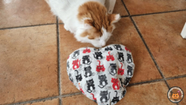 STUNTPRIJS Rood snuffelhart Lief poesje (gevuld met catnip én valeriaan) op voorraad