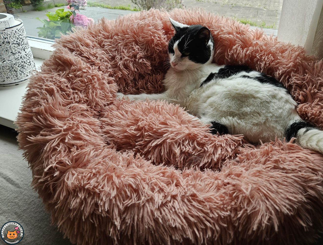 Roze zachte kattenmand – 60 cm