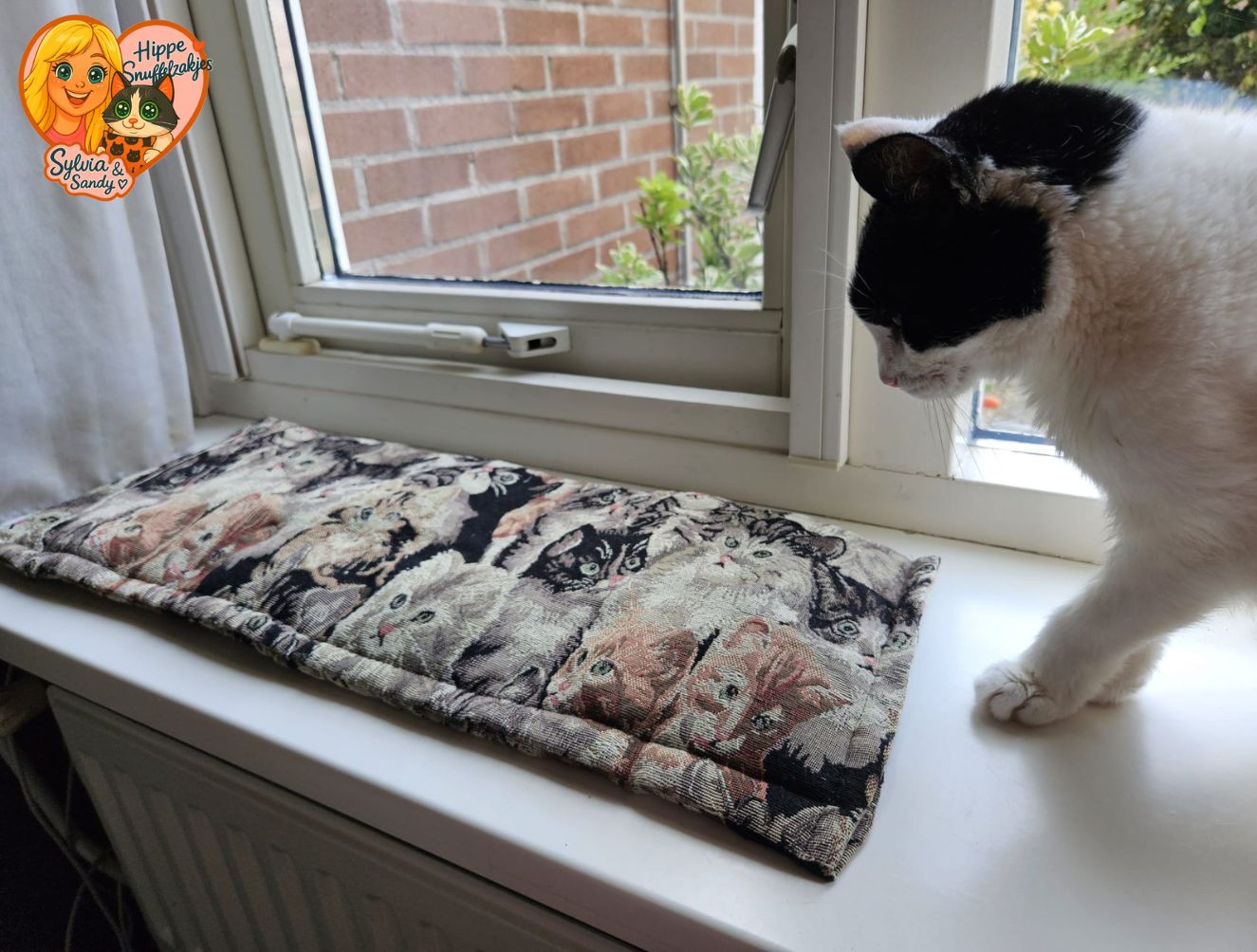 Vensterbankkussen Katten 26x60 (gevuld met geurexplosie)
