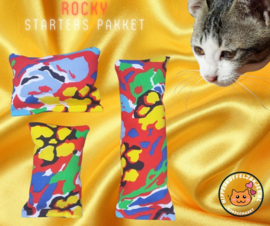 3delige startersset snuffelzakjes set Rocky (gevuld met catnip, valeriaan en matatabi) 3 OP VOORRAAD