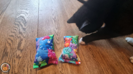 NIEUW/ 2 Snuffelzakjes Vrolijke Kat (gevuld met geurexplosie)