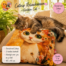🧡🐱 CATNIP RELAXKUSSEN – GOLDEN CAT 🐱🧡