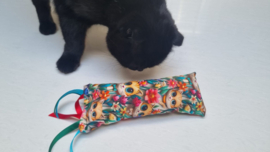NIEUW/ Snuffelzakje gym Happy cats met lintjes (gevuld met matatabi)