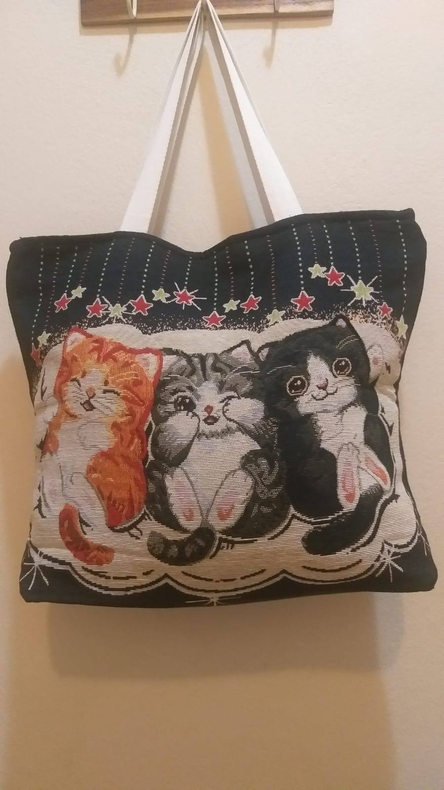 Stevige tas met kattenprint