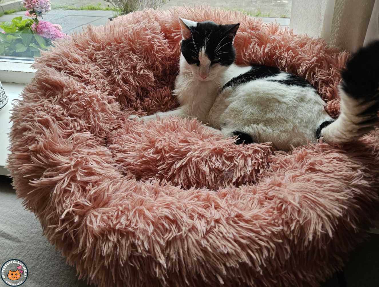 Roze zachte kattenmand – 60 cm