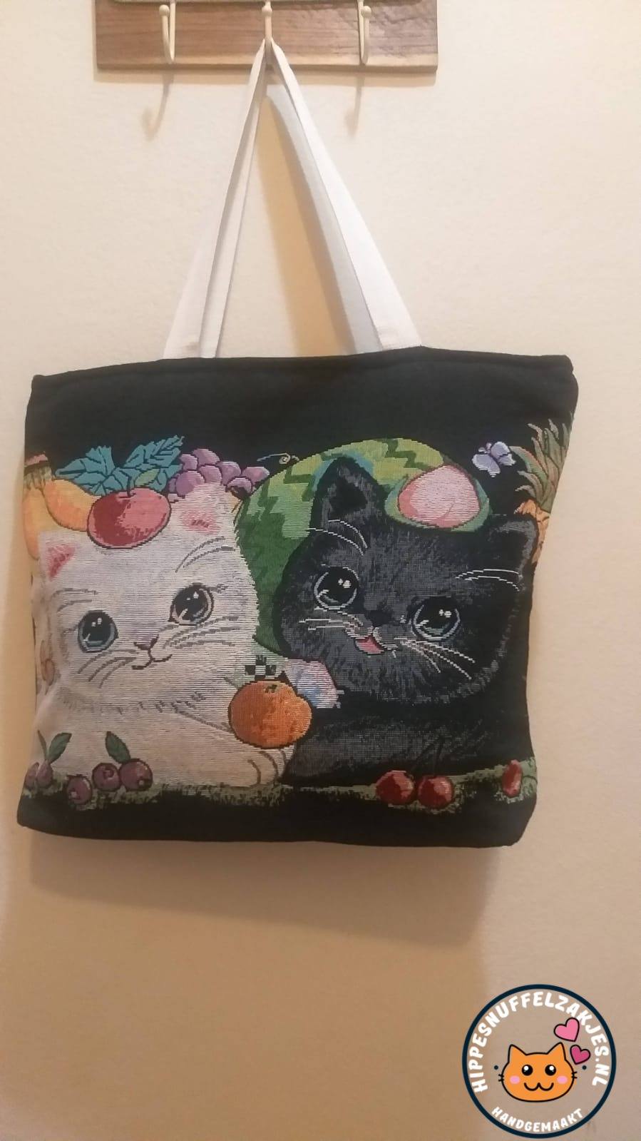 Stevige tas met kattenprint
