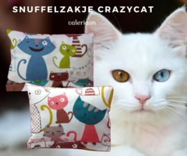 2 delige set snuffelzakjes Crazy Cat blauw +roze (gevuld met geurexplosie)