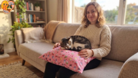 Snuffelkussen 45x45 – Kattenprint | ZONDER GEUR