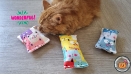 3delige snuffelzakjes set Happy (gevuld met catnip én valeriaan)