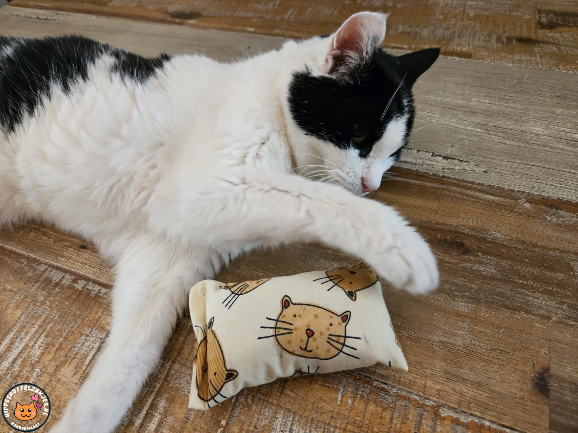 NIEUW/ Snuffelzakje Kat (gevuld met catnip)