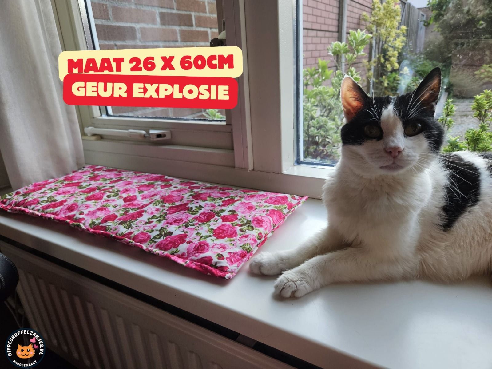 Vensterbankkussen Bloemen 26x60 (gevuld met geurexplosie)