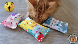 3delige snuffelzakjes set Happy (gevuld met catnip én valeriaan)