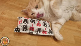 Snuffelzak XXL Lief poesje rood (gevuld met catnip én valeriaan)