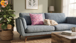 Snuffelkussen 45x45 – Kattenprint | ZONDER GEUR