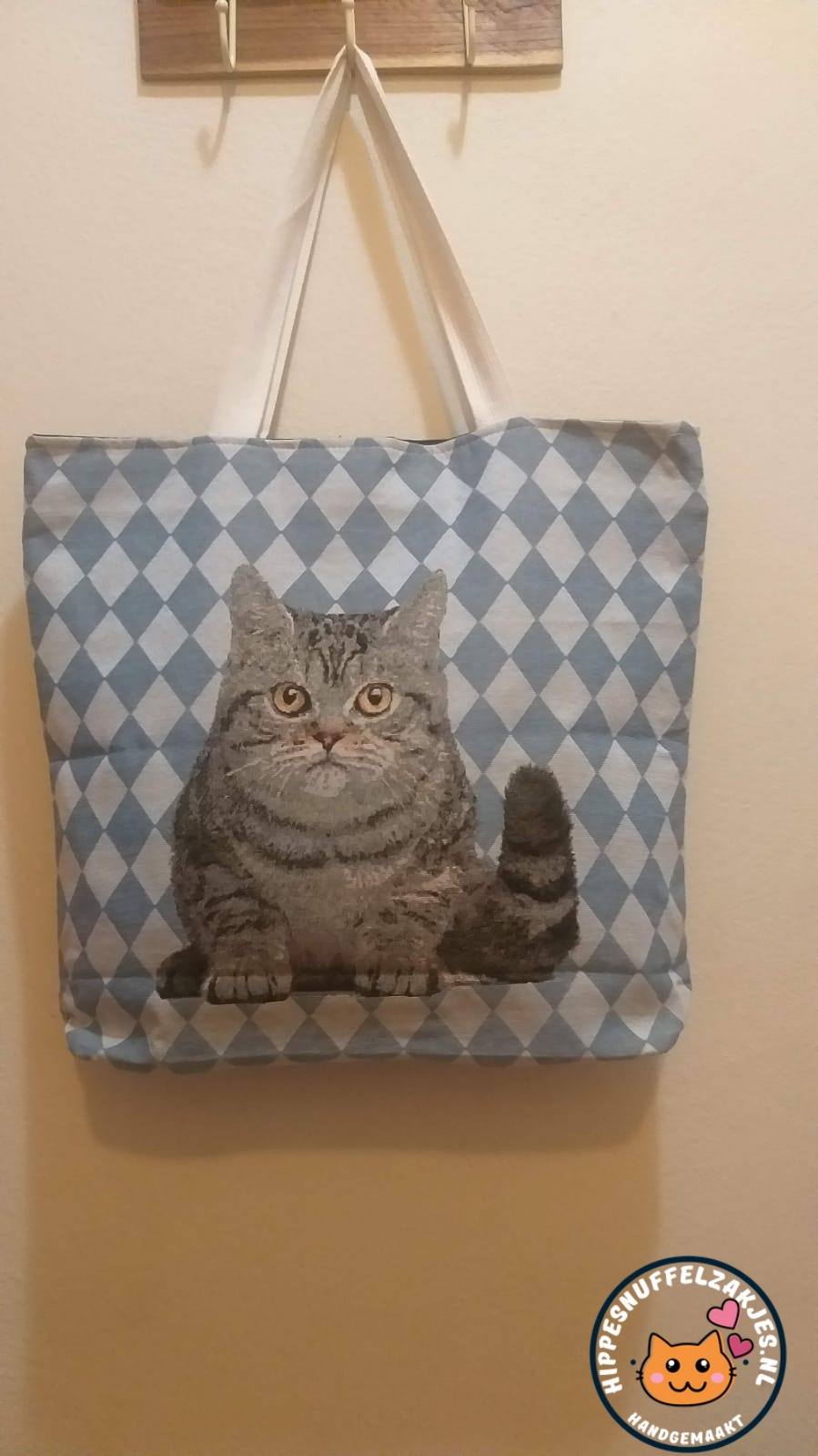 Stevige tas met kattenprint