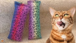 2 delige set snuffelzakjes gym Vrolijke Panter (gevuld met catnip)