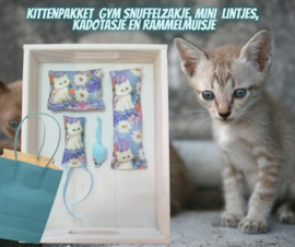 4 delige Kittenpakket Blauw  (gevuld met meerdere geuren)