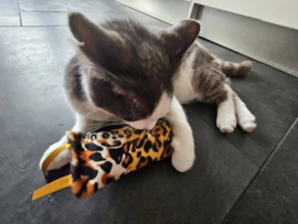 Snuffelzakje gym Wild animals met lintjes (gevuld met catnip)