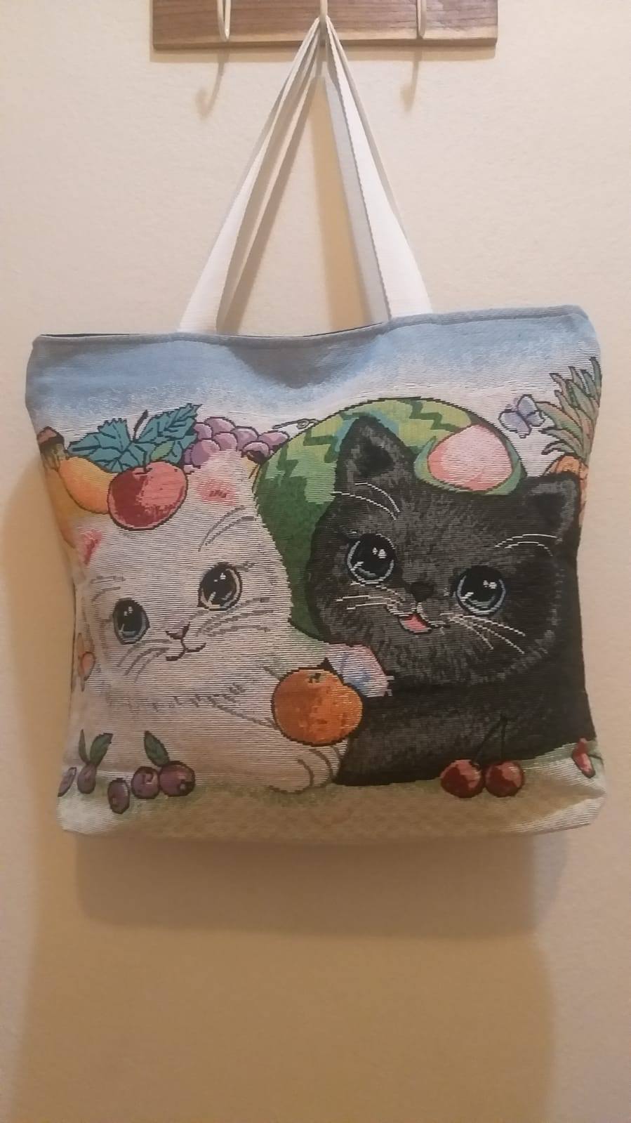 Stevige tas met kattenprint