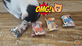 4delige set Snuffelzakje Sterke Kat (gevuld met geurexplosie)