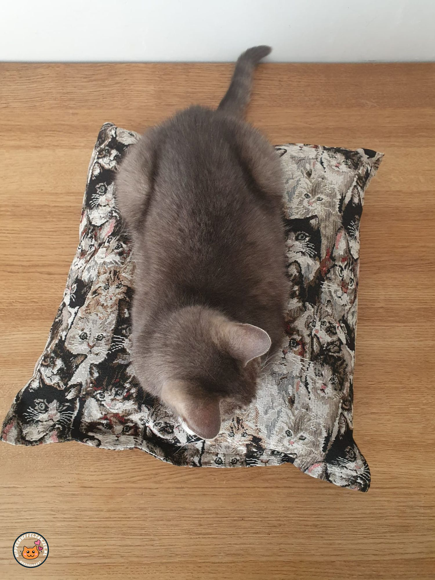 🐱 Snuffelkussen Kattenprint – Valeriaan