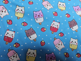 WEEKENAANBIEDING / Vensterbankkussen met Kat & IJsjesprint – Zacht & Uniek Ligplekje 🐾 ( GEVULD ZONDER GEUR)