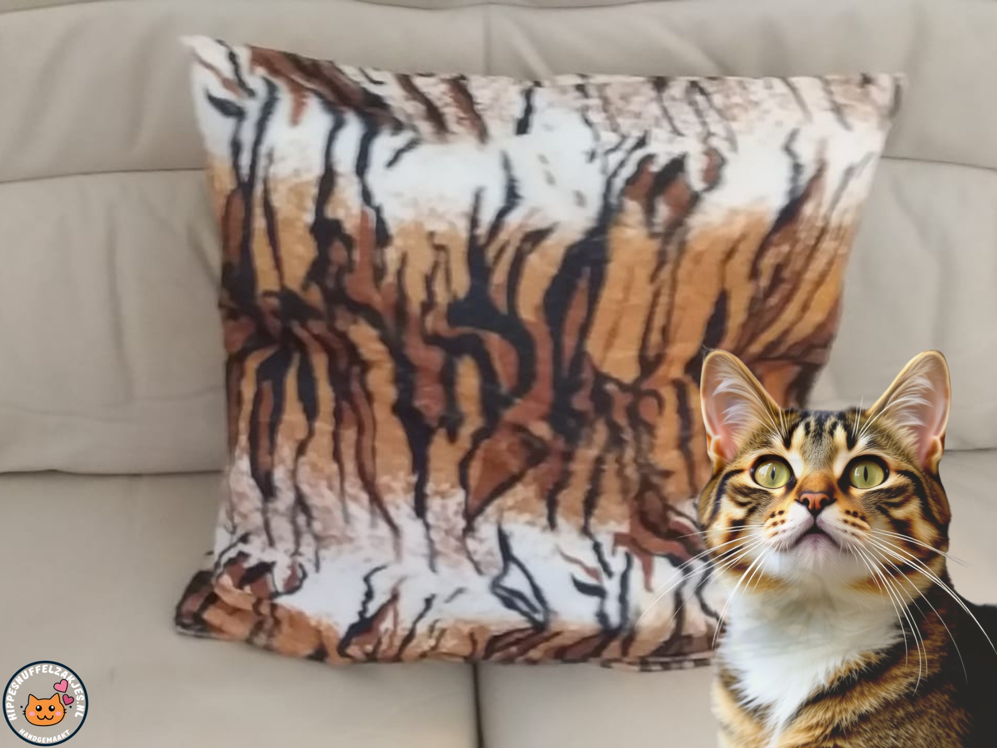 NIEUW/ SnuffelKUSSEN Tijger (gevuld met matatabi)