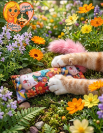 😻 Snuffelzakje met Fladderstaart – Bloemenpret 🌸 Catnip en Valeriaan