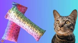2 delige set snuffelzakjes gym Vrolijke Panter (gevuld met catnip)