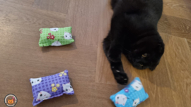 3delige set Snuffelzakjes Starterspakket Fleurtje (gevuld met catnip, valeriaan en matatabi