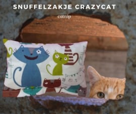 Snuffelzakje Crazy Cat blauw (catnip) 2 OP VOORRAAD