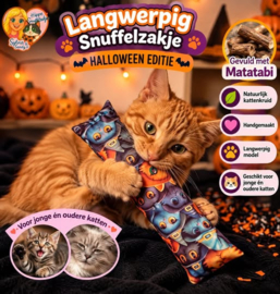 HALLOWEEN 🎃🧡 LANGWERPIG SNUFFELZAKJE – HALLOWEEN EDITIE – MATATABI 🧡🎃