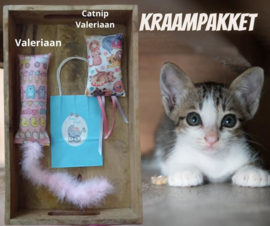 Cadeauset voor kraamvisite kattenliefhebber (blauw)