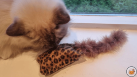 NIEUW/ Snuffelzakje  Wild animals met staart (gevuld met catnip én valeriaan)