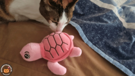 Snuffelschildpad roze (gevuld met catnip én valeriaan)