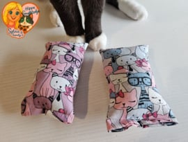 NIEUW/ 2 Snuffelzakjes Schattige katten (gevuld met matatabi)