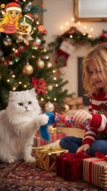KERST KAT 💙 All-in-One Snuffelzakje – Geurexplosie | Lintjes, Staart, Knisper & Belletje