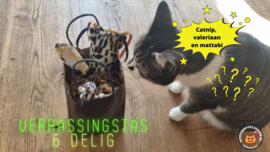 6delige Katten verrassingtas Thema Wild Animals (gevuld met meerdere geuren)