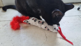 Snuffelzakje gym met lintjes en staart