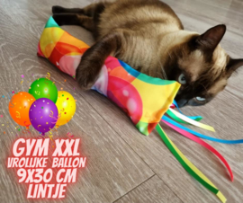 Snuffelzak Gym XXL Vrolijke ballon met lintjes (catnip én valeriaan) 5 OP VOORRAAD