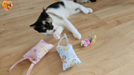 VOOR KITTEN / 3-delige Kittenset | 2 Geurexplosie  Snuffelzakjes & Speelmuis 😻