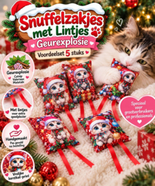 😻🌿 SNUFFELZAKJES MET LINTJES – GEUREXPLOSIE | SET VAN 5 🌿😻