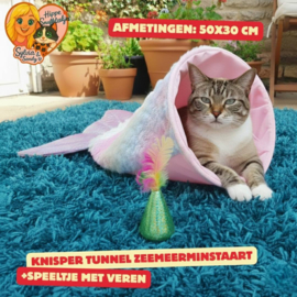 🧜‍♂️ Kattentunnel Mermaid – Voor katten met zeemeermin-dromen 🐱✨