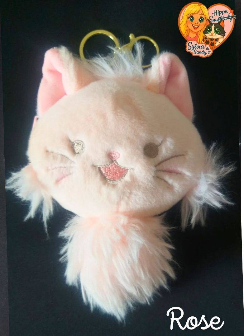 pluizige portemonnee in de vorm van een schattig kattenhoofdje! 😻 (Roze)