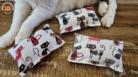 Starterspakket snuffelzakjes Deftige kat (gevuld met matatabi én catnip)+ 2 cadeautjes