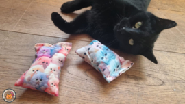NIEUW/ 2 snuffelzakjes Fantasy cat+ roze (gevuld met matatabi)