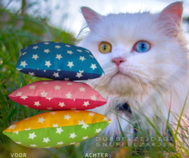 3 delige Starterspakket dubbelzijdige snuffelzakjes Ster (gevuld met catnip én valeriaan)